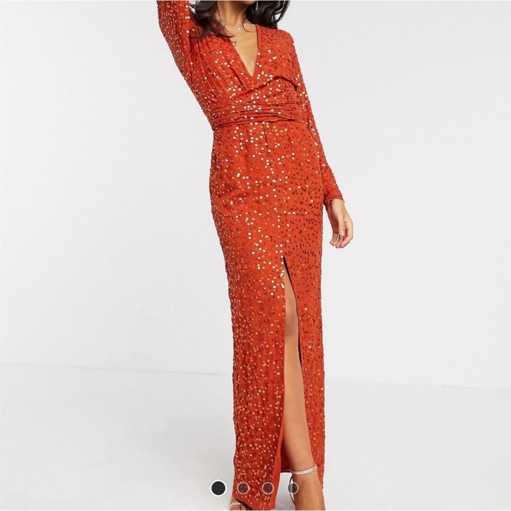 COPY - ASOS Sequin Wrap Maxi Dress